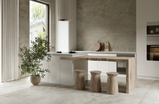 Le sol en béton dans la cuisine, une option pratique et esthétique