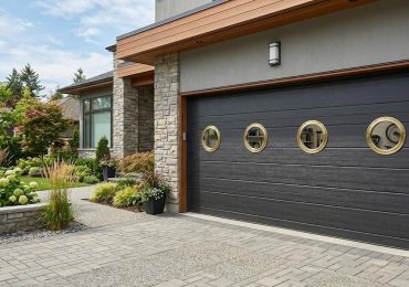 Portes de garage design : personnalisez vos panneaux avec des hublots