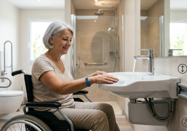 Lavabo ergonomique réglable en hauteur électrique