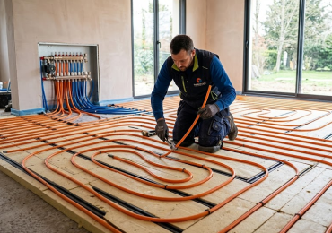 Ragréage intérieur sur chauffage au sol