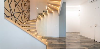 escalier verre